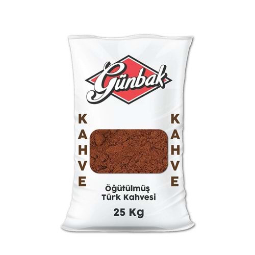 Günbak Öğütülmüş Türk Kahvesi Çuval 25 Kg