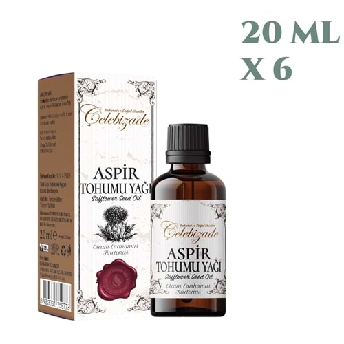 Çelebizade Aspir Tohumu Yağı 20 ML X 6 Adet