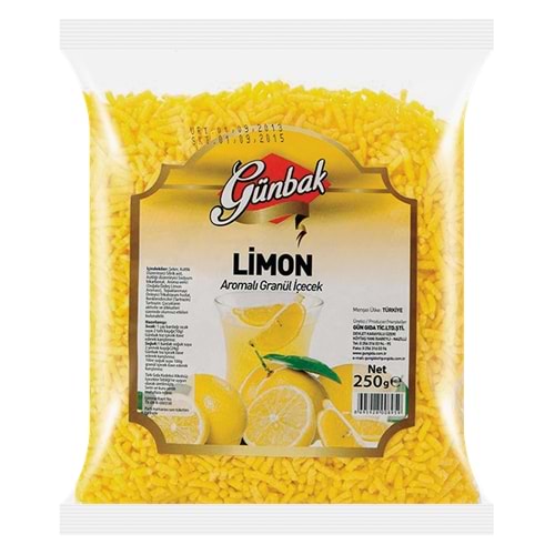 Günbak Limon Aromalı GRANÜL İçecek 250 Gr