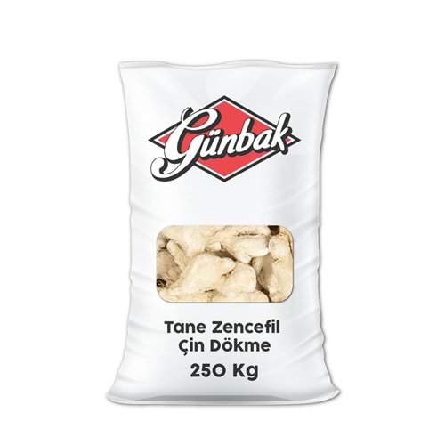 Günbak Tane Zencefil Çin Çuval 250 Kg