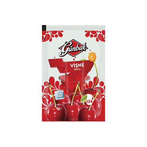 Günbak Vişne Aromalı Soğuk İçecek Tozu Kutu 9 Gr X 24 Adet