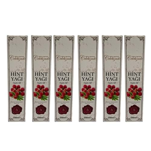 Çelebizade Hint Yağı 250 ML X 6 Adet