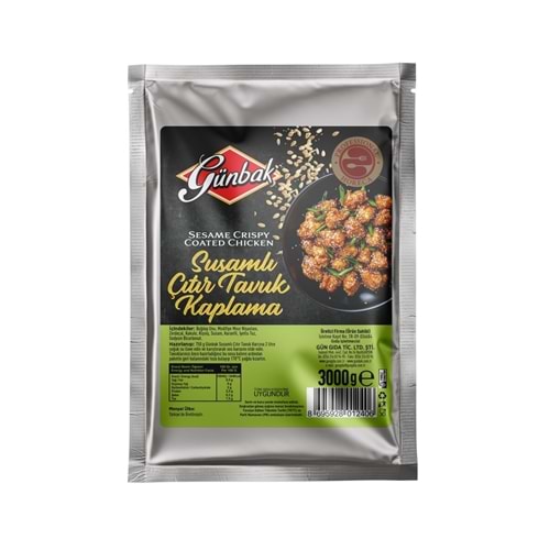 Günbak Susamlı Çıtır Tavuk Kaplama Harcı 3000 Gr