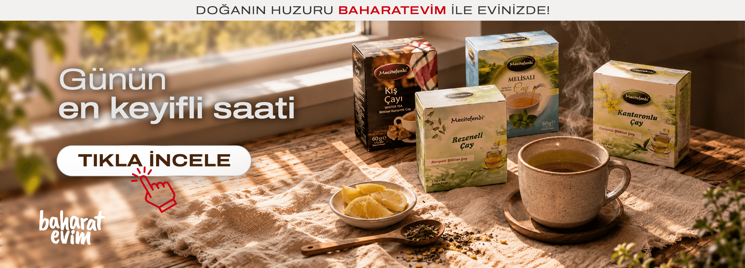 Baharatevim bitki çayı çeşitleri ve süzen poşetli çay seçenekleri