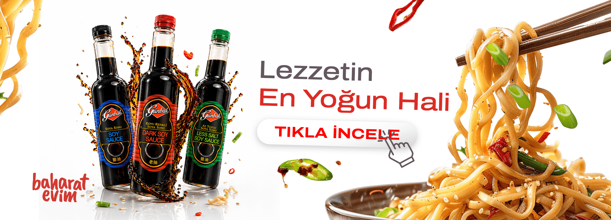 Günbak soya sosu, koyu soya sosu ve az tuzlu soya sosu çeşitleri