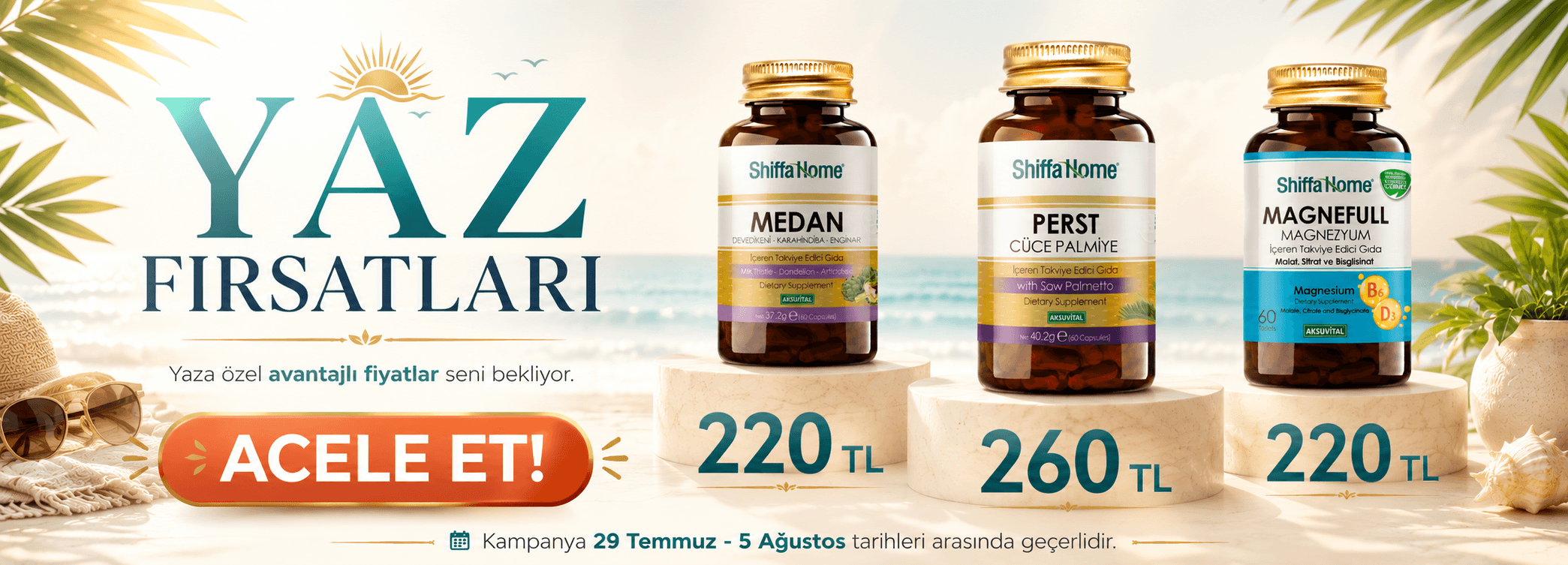 Shiffa Home Medan, Perst ve Magnefull ürünlerinde yaz fırsatları. kampanyalı fiyatlar Baharatevim de.