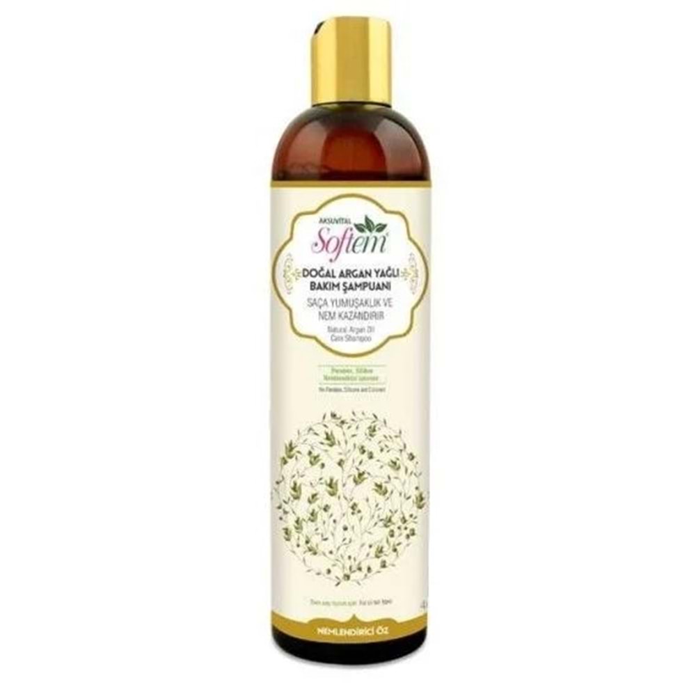 Softem Doğal Argan Yağlı Saç Bakım Şampuanı 400 ML
