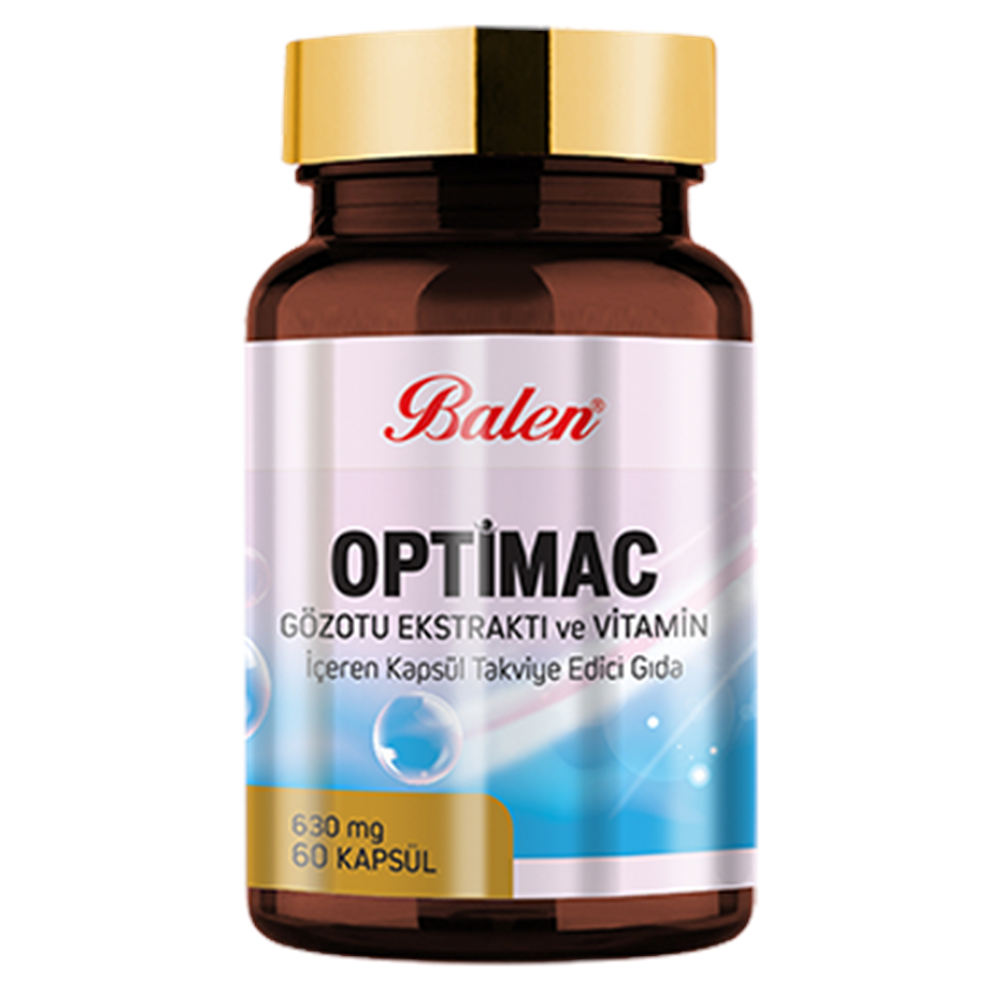 Balen Optimac Gözotu Ekstraktı ve Vitamin İçeren 630 Mg 60 Kapsül