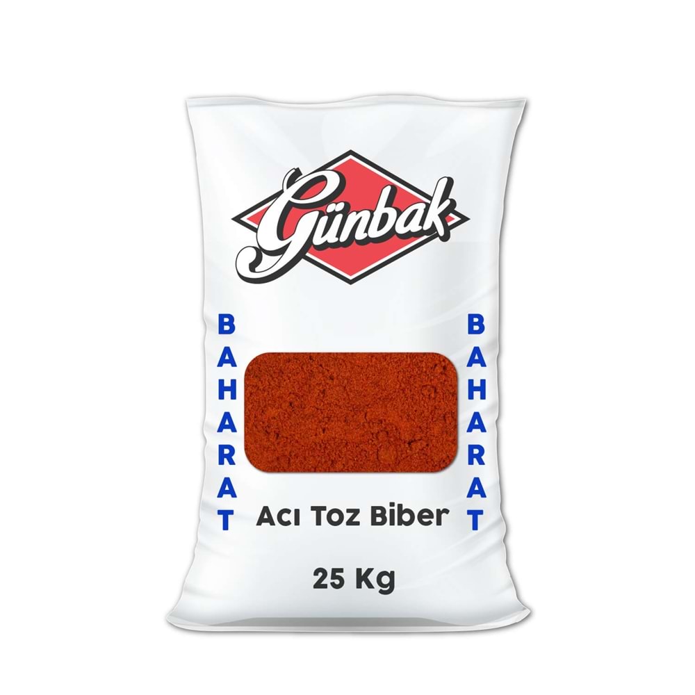 Günbak Acı Toz Biber Çuval 25 Kg