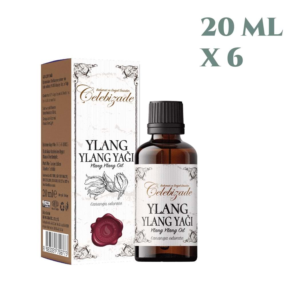 Çelebizade Ylang Ylang Yağı 20 ML X 6 Adet