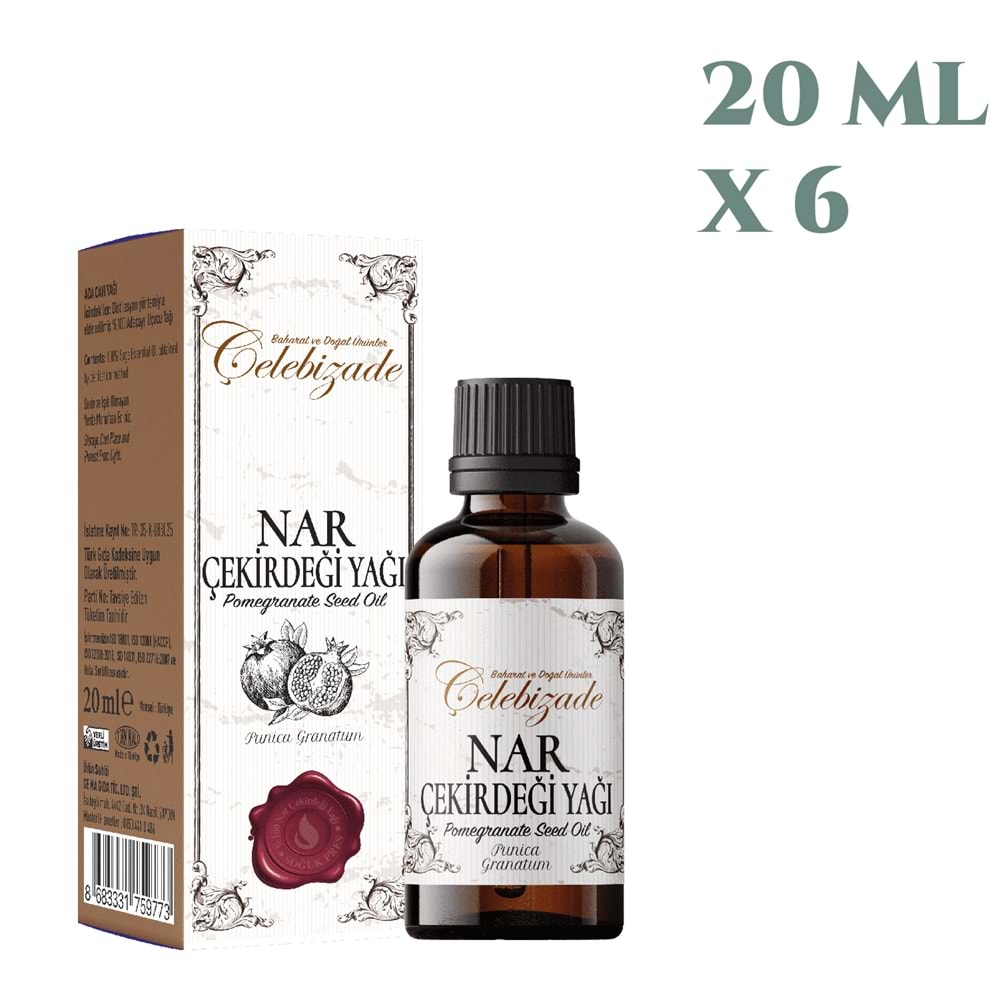 Çelebizade Nar Çekirdeği Yağı 20 ML X 6 Adet
