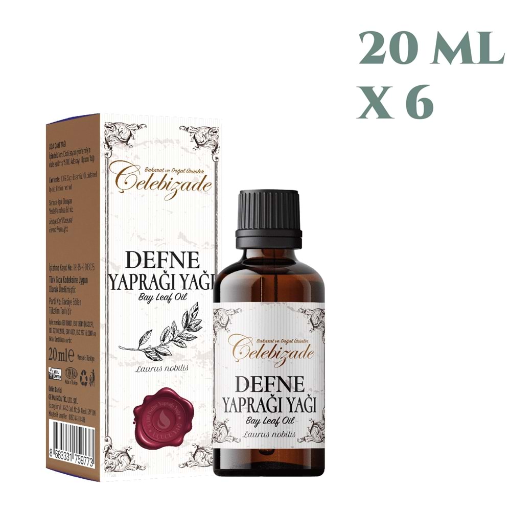 Çelebizade Defne Yaprağı Yağı 20 ML X 6 Adet