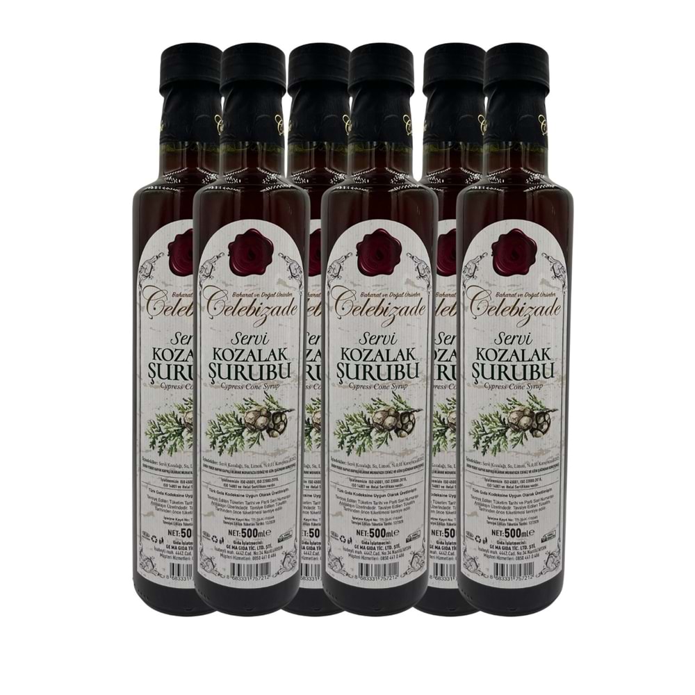 Çelebizade Kozalak Şurubu 500 ML X 6 Adet