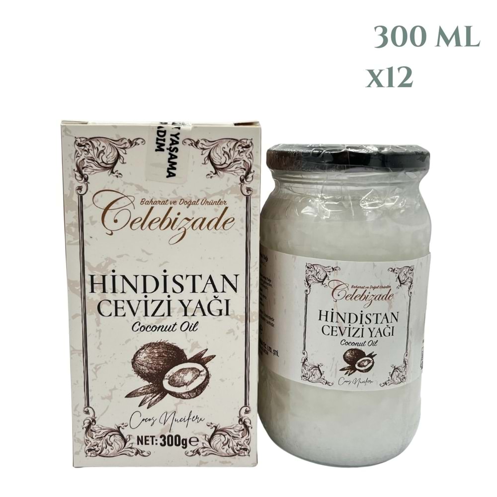Çelebizade Hindistan Cevizi Yağı 300 ML X 12 Adet