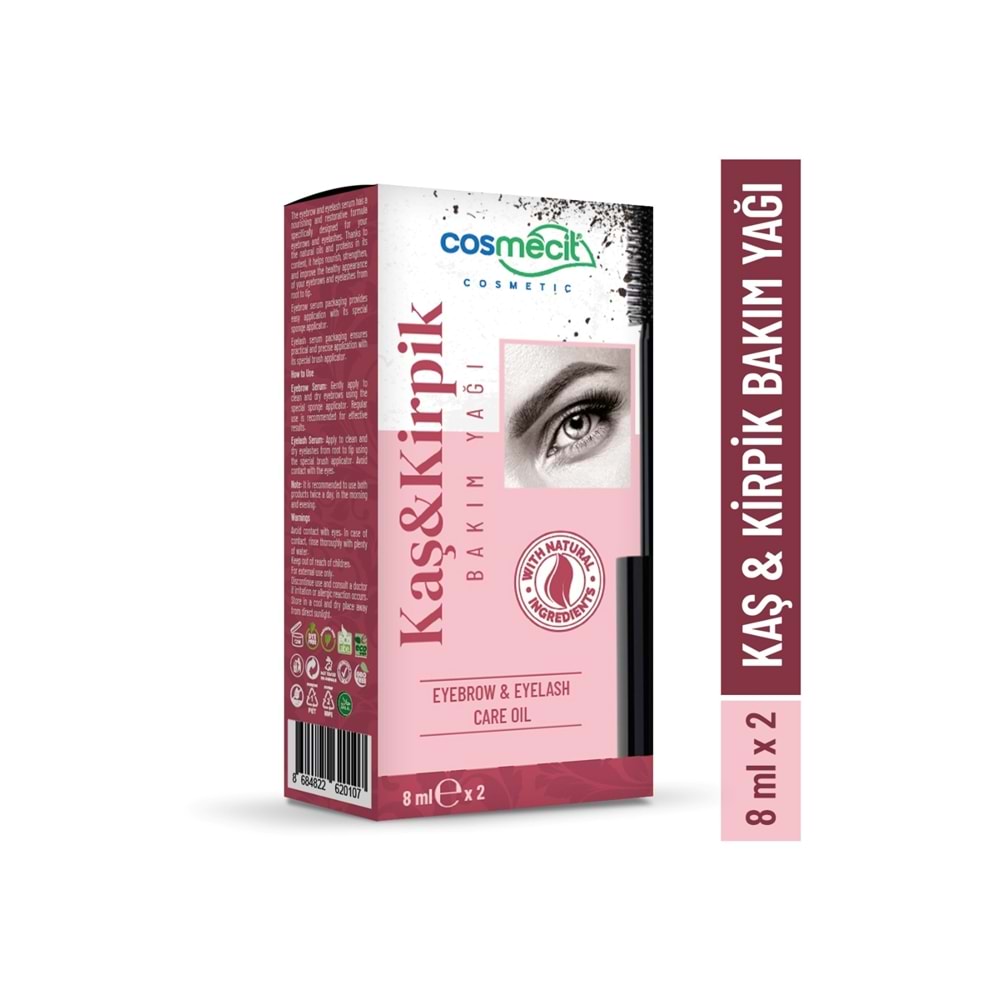 Cosmecit Kaş ve Kirpik Bakım Yağı Kutu 2 Adet X 8 ML